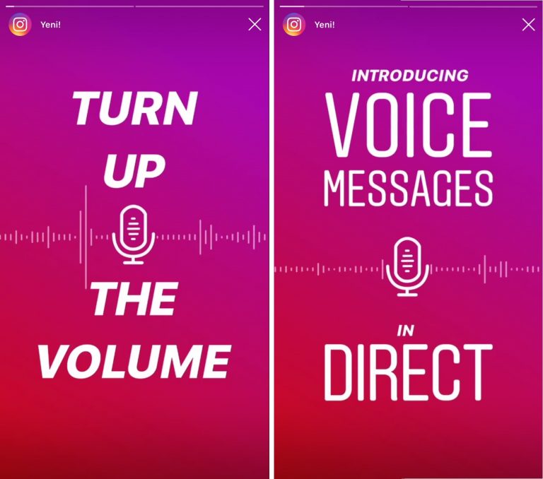 Instagram Sesli Mesaj Özelliği Güncellemesini Duyurdu