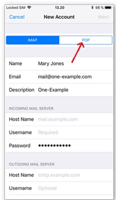 iOS ve Android İçin POP3 Mail Kurulumu