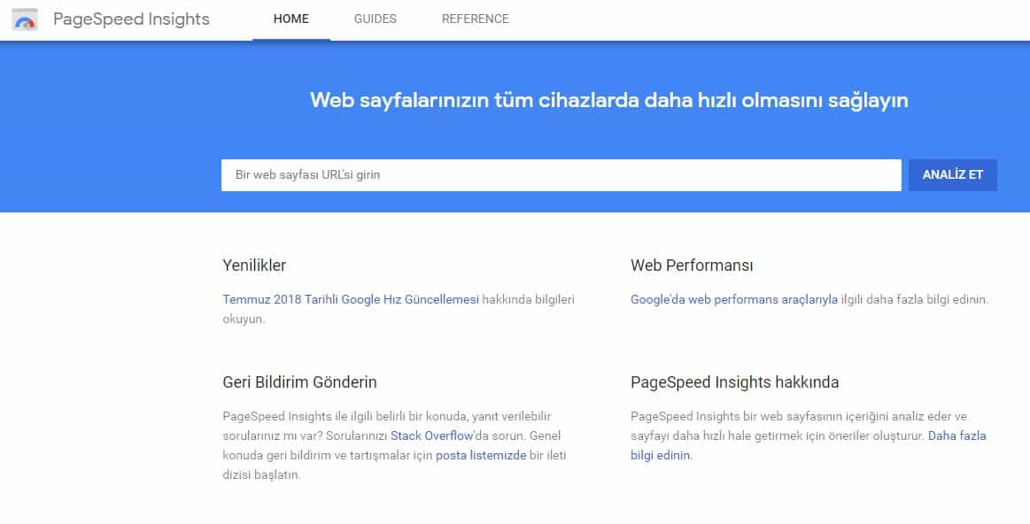 PageSpeed Insights’ı Nasıl Kullanacağız?